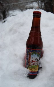 Fat Tire Amber Ale hits the spot on a snowy day.