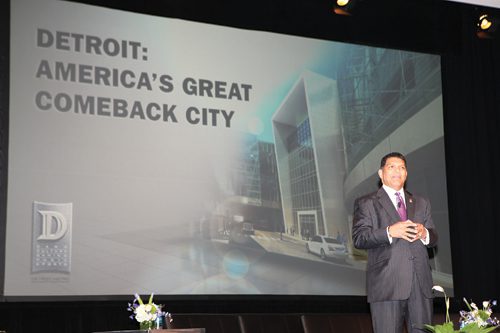 Playing up Detroit’s tourism destinations like the RiverWalk and businesses makes people curious about the city, says Larry Alexander, CEO and President of the Detroit Metro Convention and Visitors Bureau.