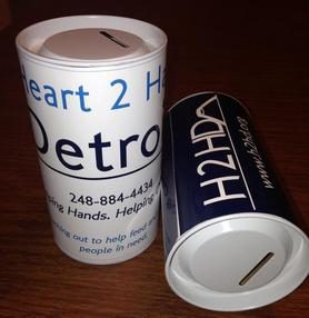Heart to Hart donation cannisters