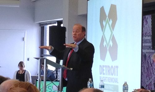 Detroit Mayor Mike Duggan outlines how the city is working with the Blight Task Force.