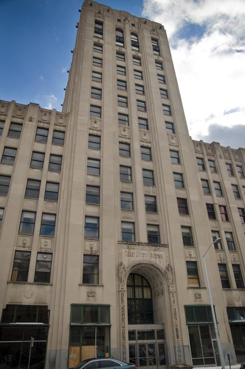 The former Detroit Free Press and David Stott buildings in Detroit were recently bought by the Shanghai-based Dongdu International Group, which plans on developing the Freep building into an apartment and retail complex.