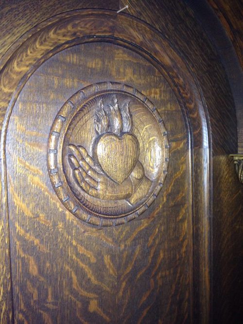 The woodwork inside the First Presbyterian Church is an outstanding example of the craftsmanship in the area.