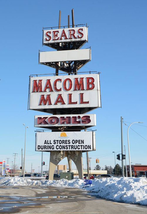 The iconic Macomb Mall sign will be included in the redesign.