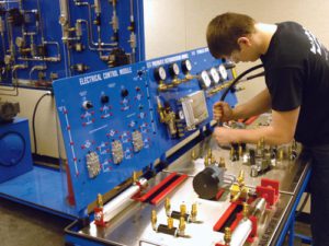 Oakland Community College's Mechatronics program – Integrated Skills for Advanced Manufacturing – is designed to train technicians in the multiple skills required by the increasingly technical manufacturing industry.