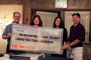 From left to right: Doug Maibach, Trustee, Barton Malow Foundation; Susan Sherer, Chief Executive Officer, THAW; Melissa Tardiff, Special Events Manager, THAW; Henry Tokarz , VP, Finance and Operations, THAW