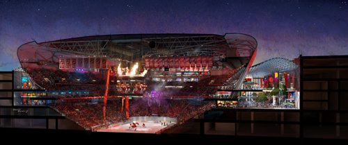 Arena cross section concept: Dennis Allain Renderings