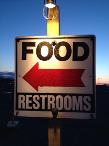 Food and restrooms