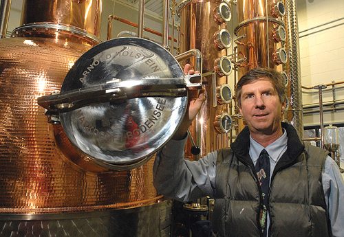Kent Rabish, a former pharmaceutical sales rep, now runs Grand Traverse Distillery, which  he founded in 2007. Photo by John L. Russell