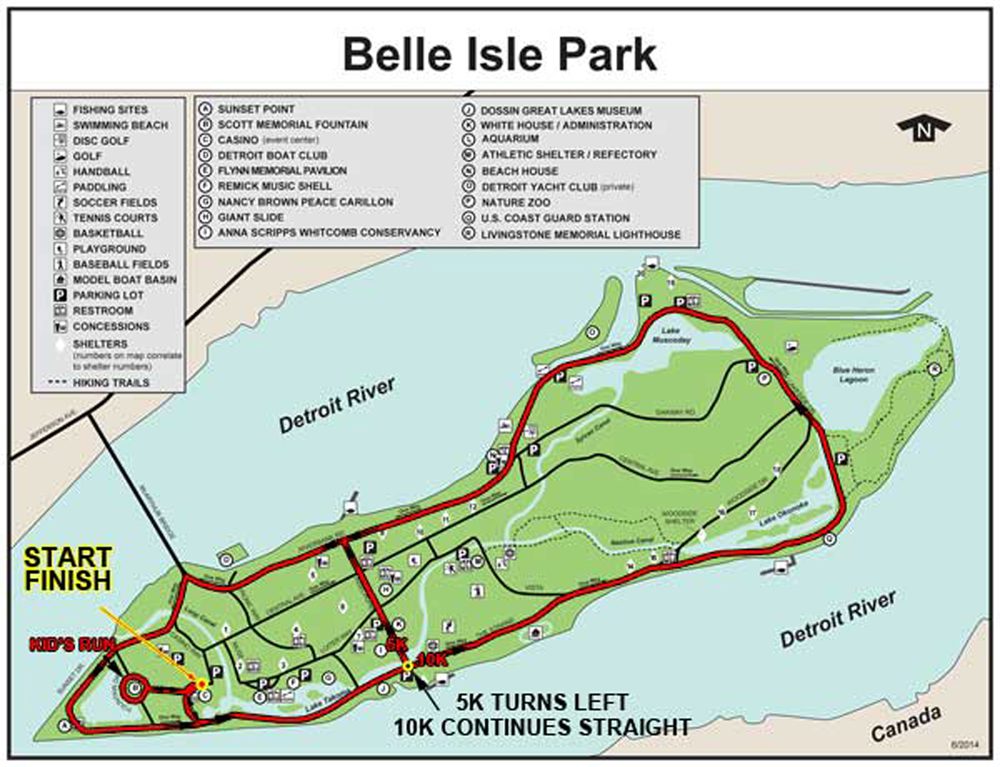 Belle Isle Park Unit Map