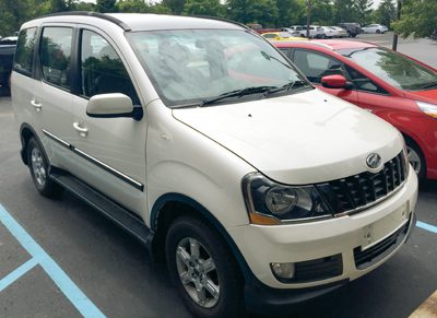 A production xylo as sold in India sits outside the Mahindra Tech Center in Troy. The company hopes the brand gains recognition in the U.S.