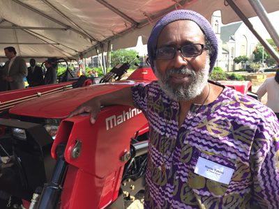 Malik Yakini and tractor