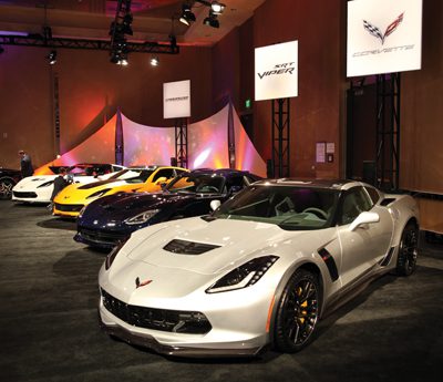 The Gallery, a display of ultra-luxury vehicles, is a pre-show offering at the MGM Grand in Detroit.