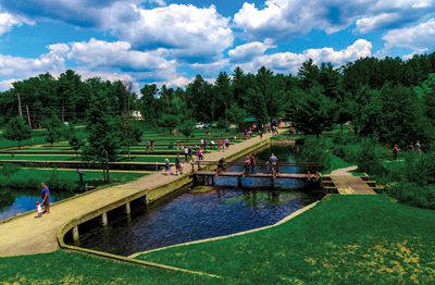 The hatchery at a Grayling operation of Harrietta Hills Trout Farm is one of the most well-known aquaculture operations.