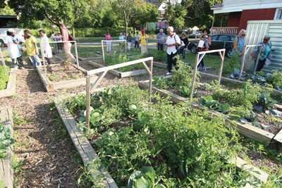 This summer's Tour of Detroit Urban Gardens and Farms visited 36 gardens and farms in the city. About 400 people turned out.