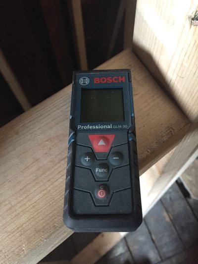 The Bosch GLM 30 was the author’s choice among several laser measuring devices.