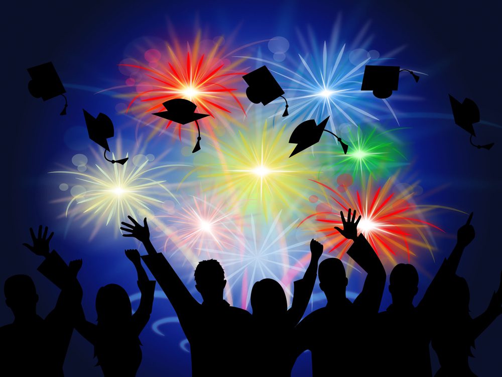Fireworks Education Shows New Grad And Achievement