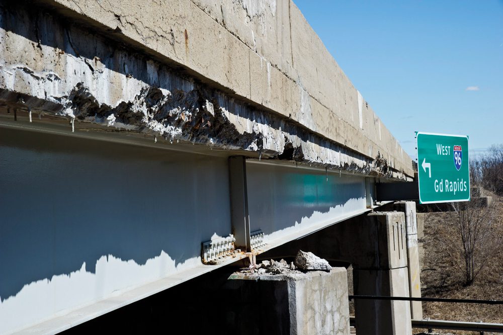 Bad Bridge I-96 over M-99 south Lansing.