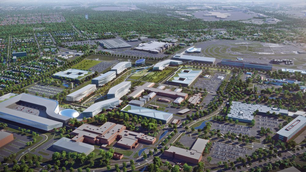 Dearborn Campus Transformation: Product Campus aerial
