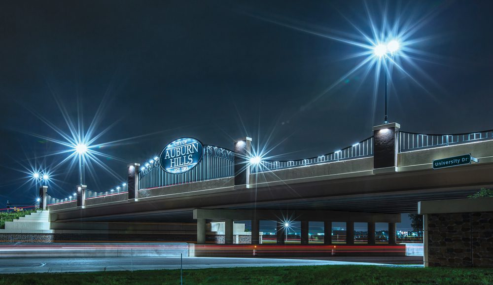 Today’s modern bridges, like the University Drive crossing of I-75 in Auburn Hills, are a critical part of today’s infrastructure. Photo by Mario J Quagliata