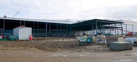 Much of the new Coldwater hog processing facility to be run by Clemens Food Group is taking shape. The plant will ship its first product the day after Labor Day.