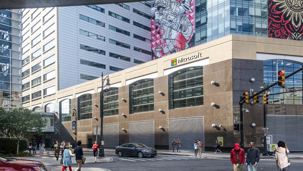Microsoft signage B