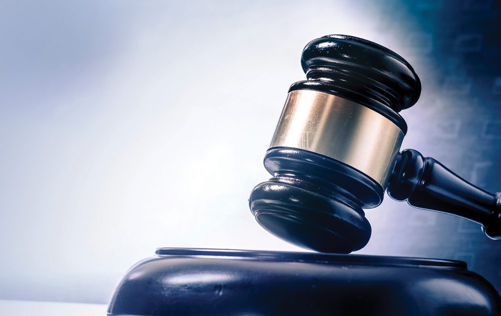 Gavel with glow go computer laptop monitor