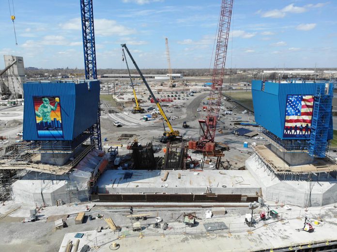 Gordie Howe Bridge work