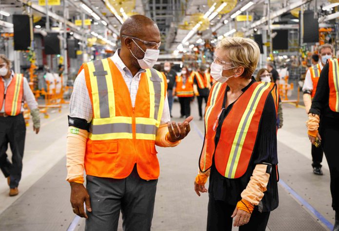 U.S. Energy Secretary Granholm Tours GM's Factory ZERO