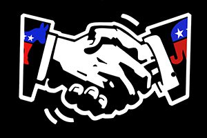 handshake democrat and republican