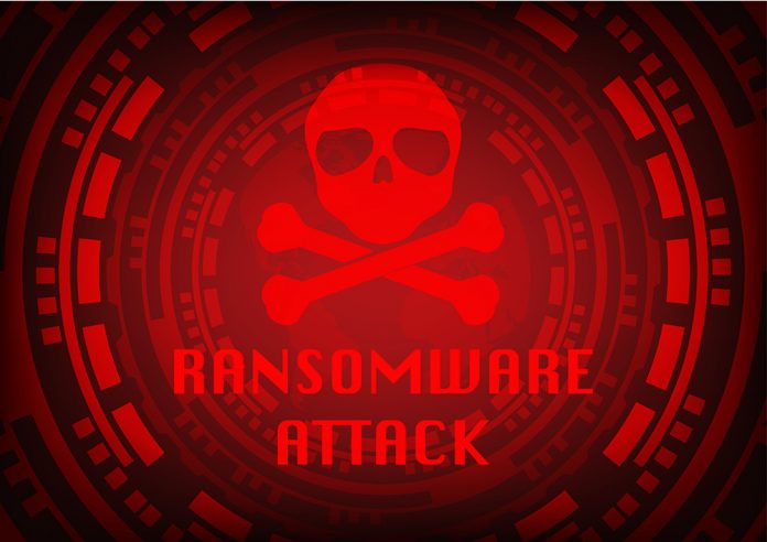 Abstract Malware Ransomware wannacry virus encrypted files with